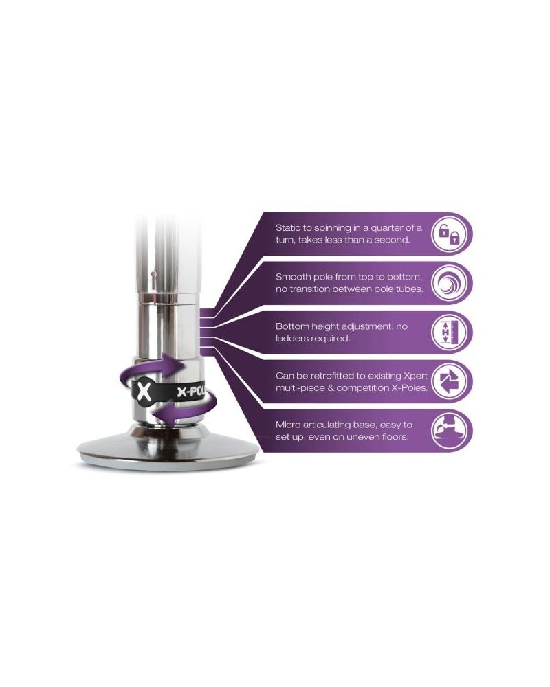 X-POLE X-Pert Pro Verlängerung für NX, Px Stöcke: 5-inch=125mmx45mm - Messing No X-POLE X-Pert Pro Verlängerung für NX, Px Stöcke: 5-inch=125mmx45mm - Messing No